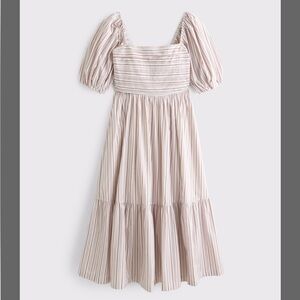 The A&F Emerson Poplin Puff Sleeve Midi Dress